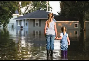 Flooded home requiring emergency water damage restoration and mold prevention services after water disaster